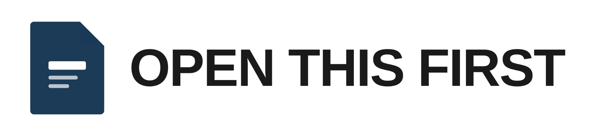 Open This First