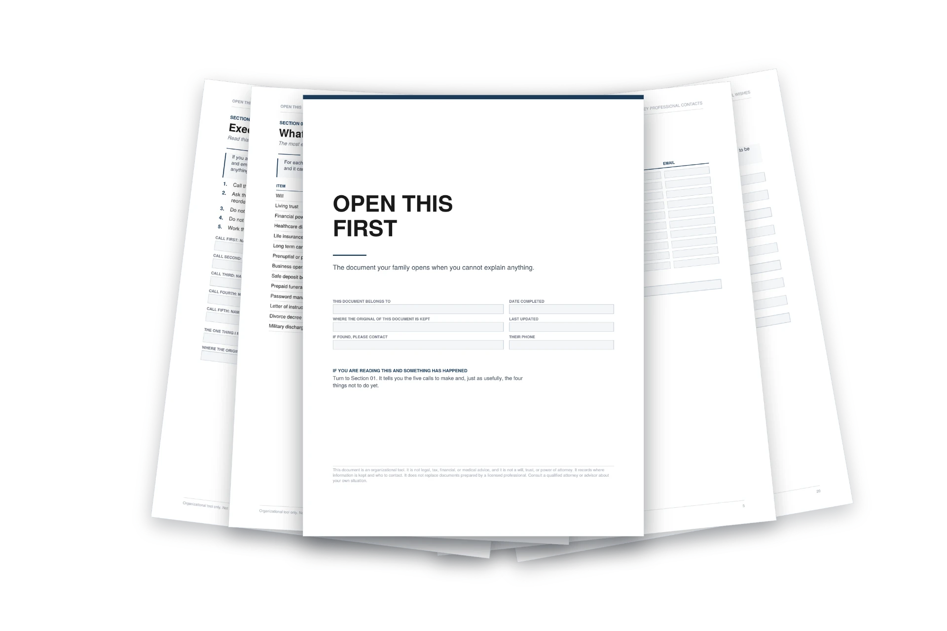 Open This First fillable document with sample pages